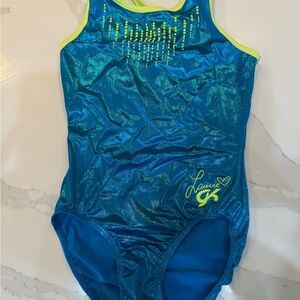 Blue & Neon Green GK Leotard - Laurie - AS